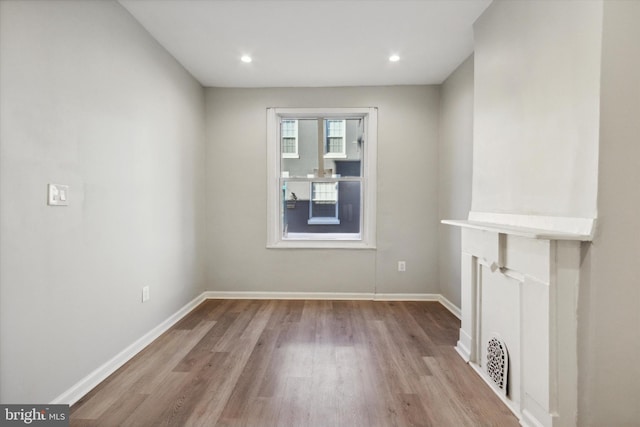 empty room featuring light hardwood / wood-style flooring