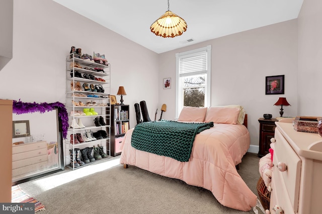 view of carpeted bedroom