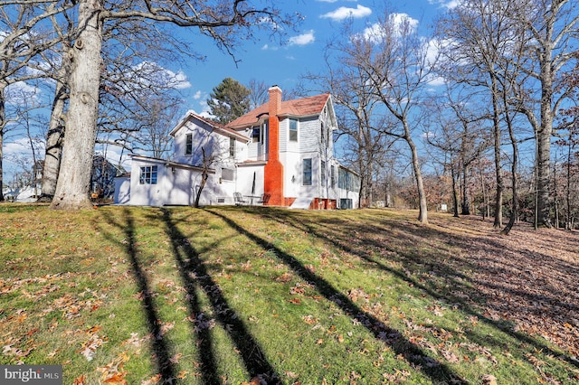 exterior space with a lawn