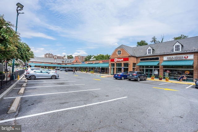 view of uncovered parking lot