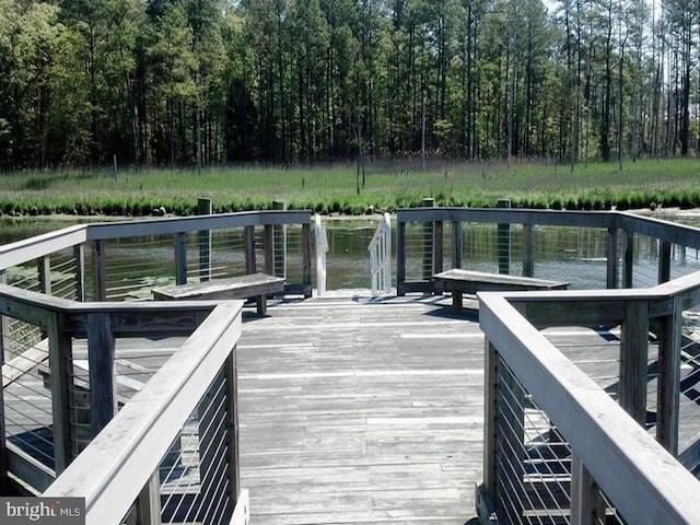 dock area featuring a wooden deck