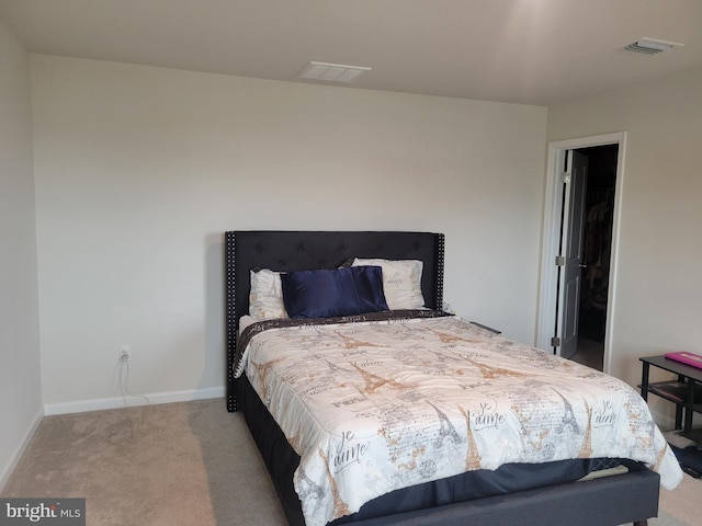 view of carpeted bedroom