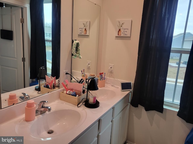 bathroom featuring vanity