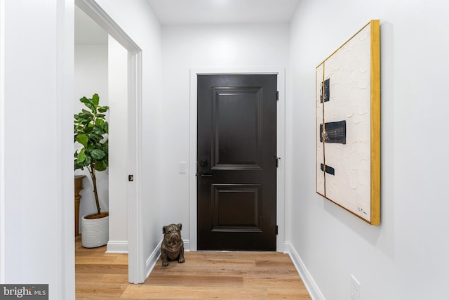 entryway featuring light hardwood / wood-style flooring