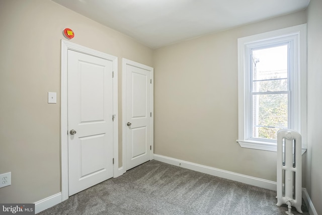 unfurnished bedroom featuring carpet