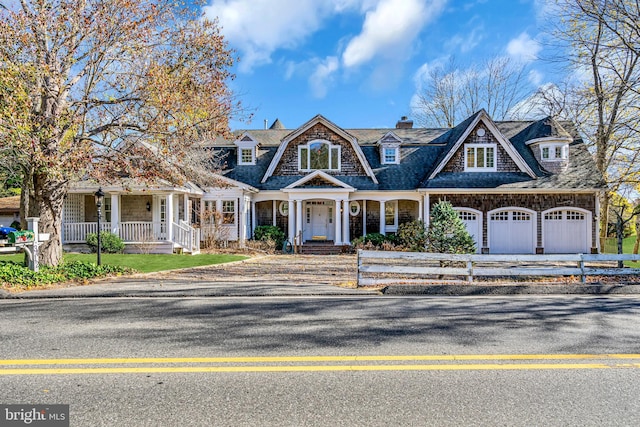 cape cod house featuring a garage