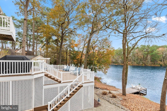 exterior space featuring a water view