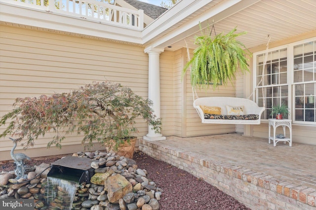 view of patio / terrace with covered porch