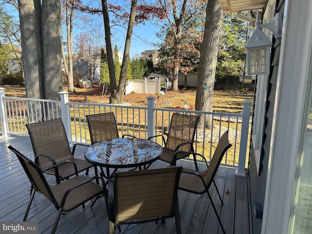 view of wooden terrace