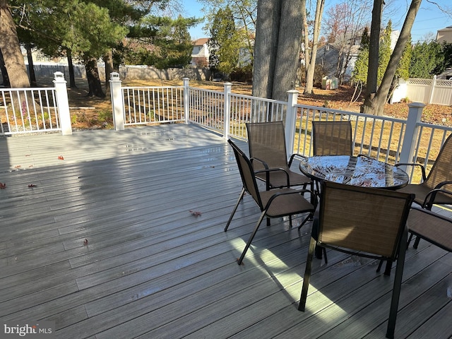 view of wooden terrace