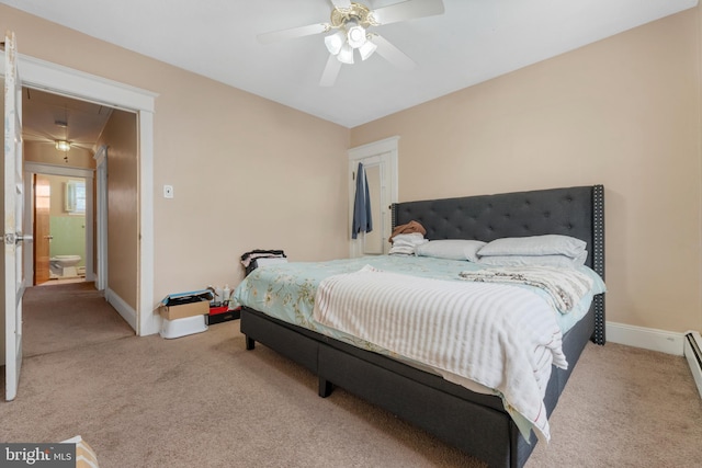 69 Reed Ave, Hamilton, NJ 08610 - bedroom featuring carpet flooring, baseboards, and a ceiling fan