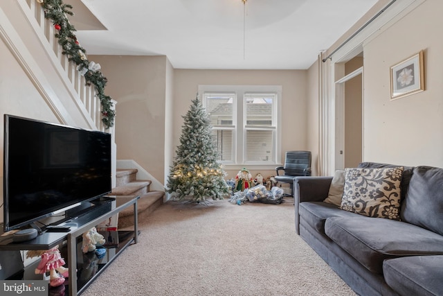 view of carpeted living room