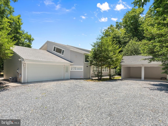 view of front of home featuring a garage