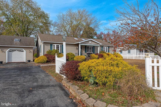 ranch-style home with a garage