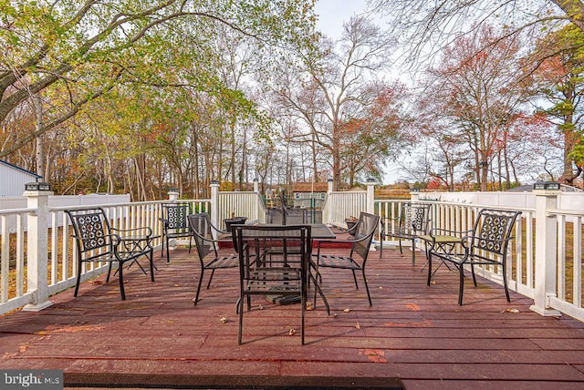 view of wooden terrace