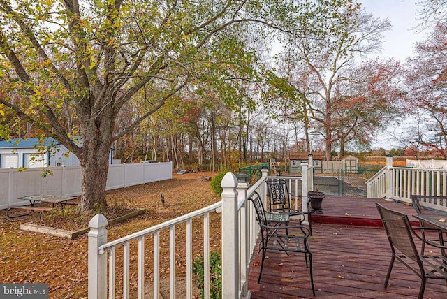 view of wooden deck