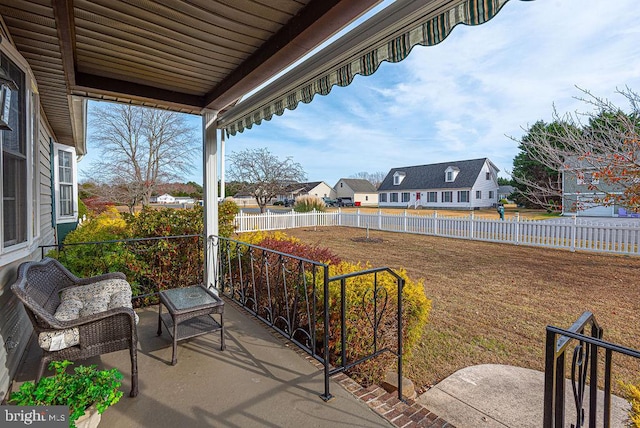 balcony with covered porch