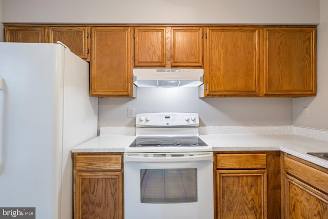 kitchen with white appliances