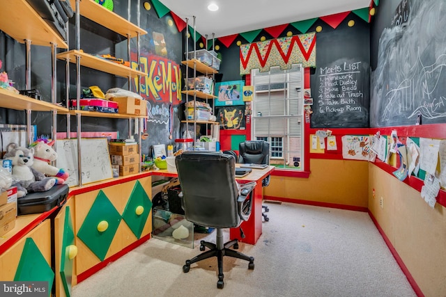 7238 Farr St, Annandale, VA 22003 - office area with baseboards and carpet floors