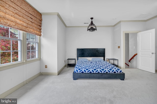 7238 Farr St, Annandale, VA 22003 - bedroom with ornamental molding, carpet flooring, and baseboards