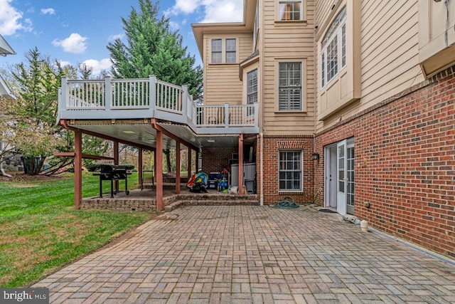 7238 Farr St, Annandale, VA 22003 - view of patio with a wooden deck and area for grilling