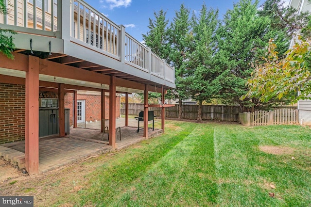 7238 Farr St, Annandale, VA 22003 - view of yard with a patio area and a deck