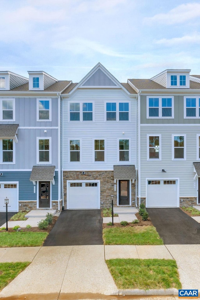 view of property with a garage