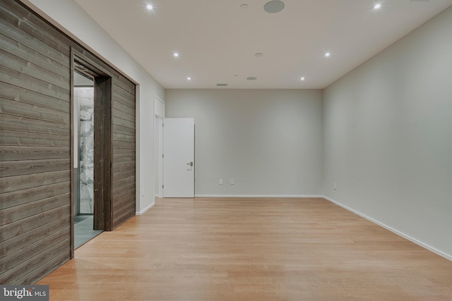 empty room featuring light hardwood / wood-style flooring