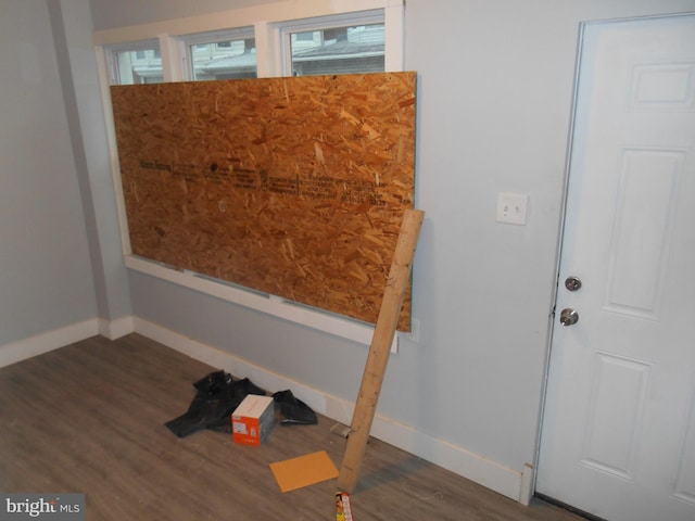 interior space featuring dark wood-type flooring