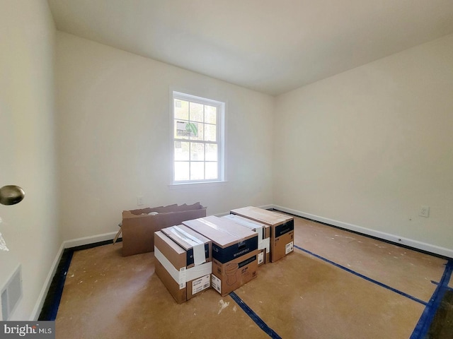 interior space with concrete flooring