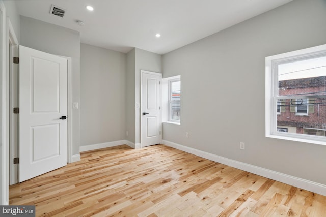 3013 Wharton St, Philadelphia, PA 19146 - unfurnished bedroom with baseboards, light wood-type flooring, and recessed lighting