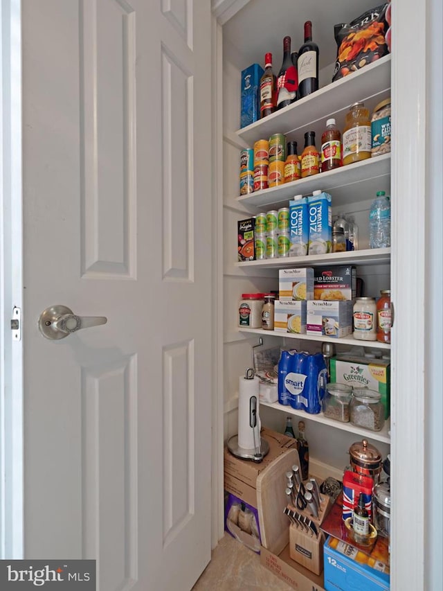 view of pantry