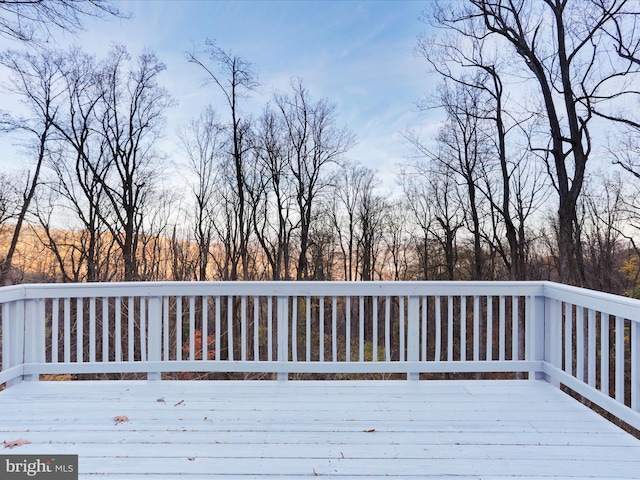 view of deck at dusk