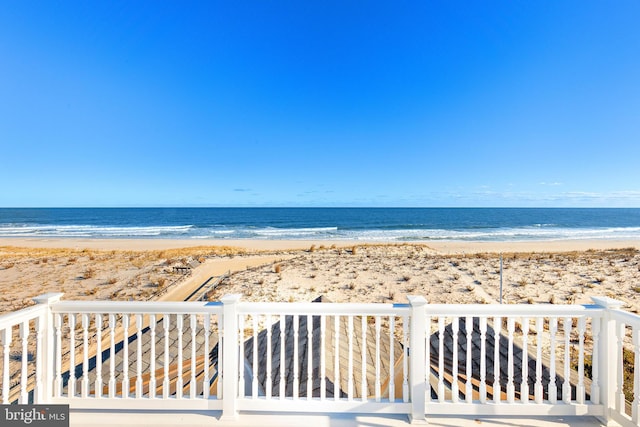 water view with a view of the beach