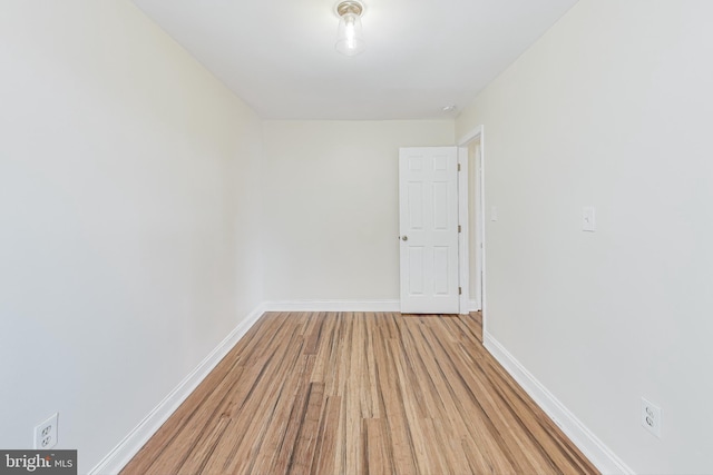 empty room featuring light wood-type flooring