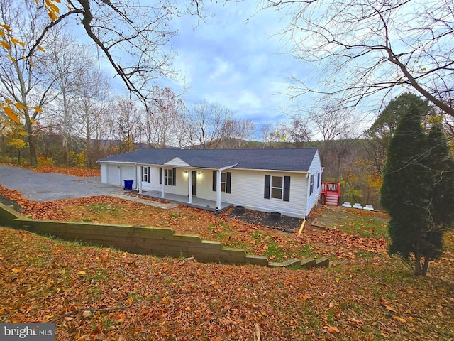 view of front of home with a porch