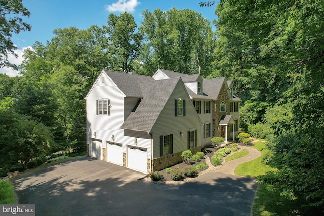 view of home's exterior featuring a garage