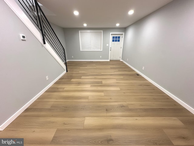 entrance foyer featuring light hardwood / wood-style floors