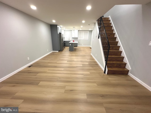 interior space with light wood-type flooring