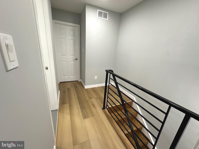 hall featuring light hardwood / wood-style floors