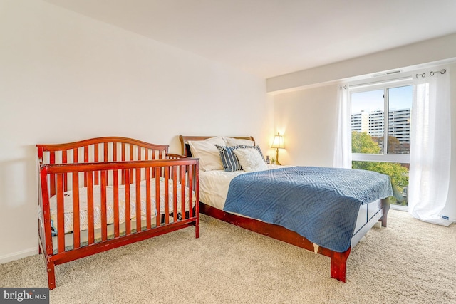 view of carpeted bedroom