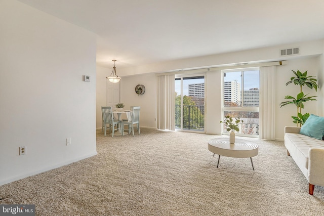 view of carpeted living room