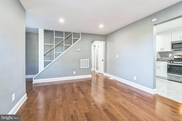 interior space featuring light hardwood / wood-style floors