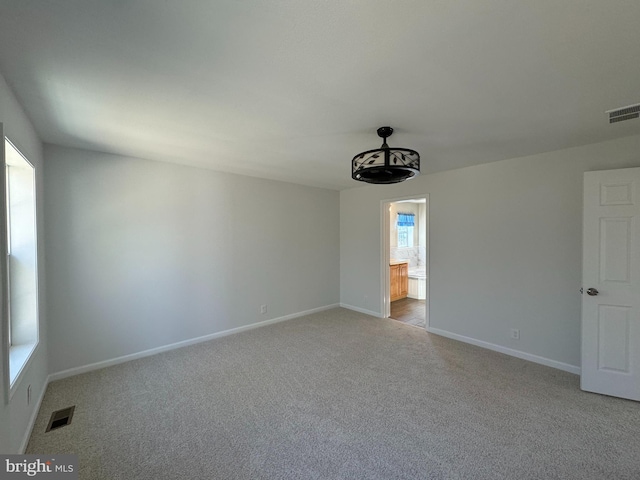 view of carpeted empty room