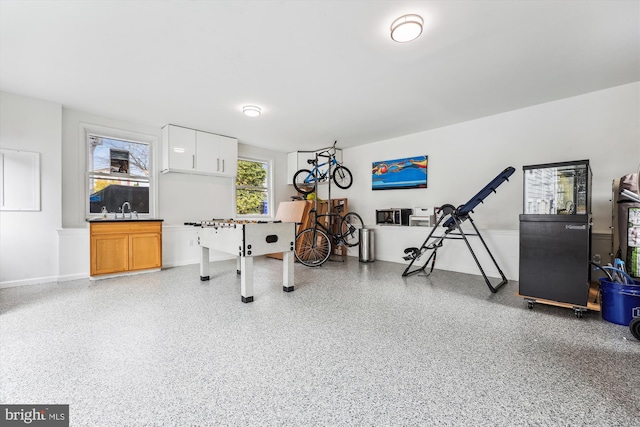 game room with sink