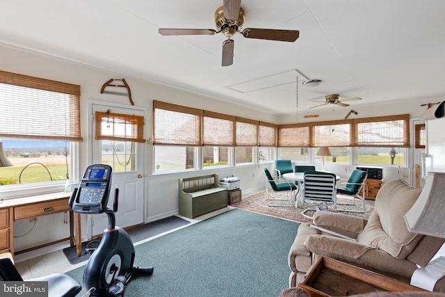 sunroom / solarium featuring a wealth of natural light