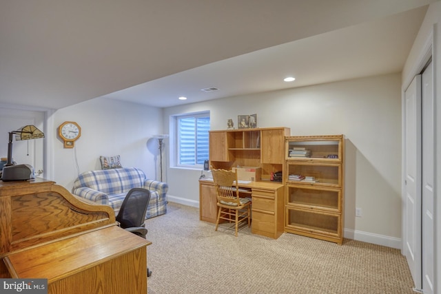 102 Serenity Cir, Middletown, DE 19709 - office space with light colored carpet, baseboards, and recessed lighting