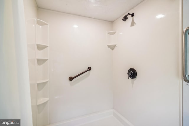 bathroom featuring walk in shower