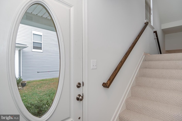 view of staircase