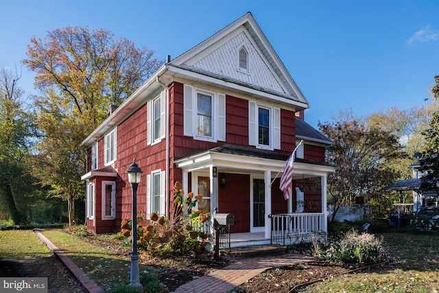 view of front of property with covered porch